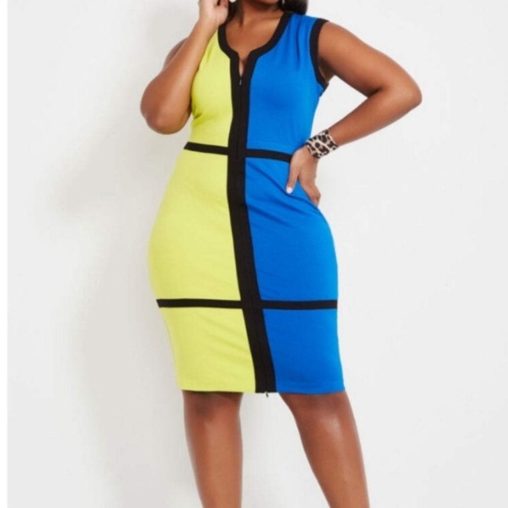 Ashley Stewart neon dress